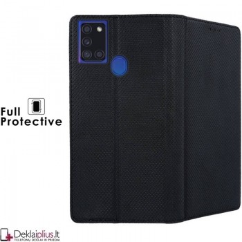 Telone smart magnet serijos atverčiamas dėklas - juodas (A21S) Telone smart magnet serijos atverčiamas dėklas - juodas (A21S)